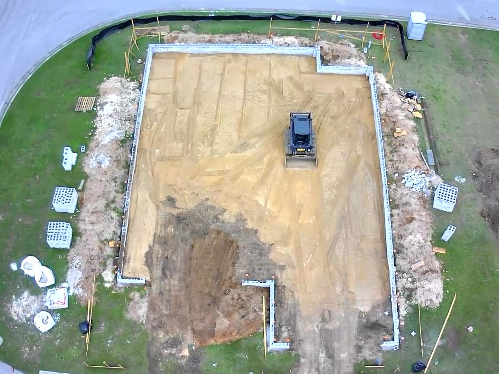 Top View of Construction Site
